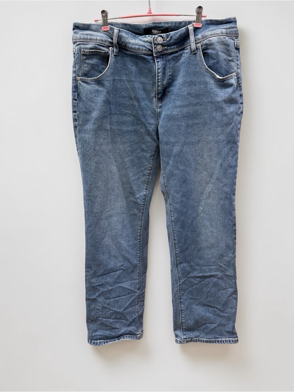Hudson Los Angeles Women’s Straight Leg Medium Wash Stretch Jeans Size 14